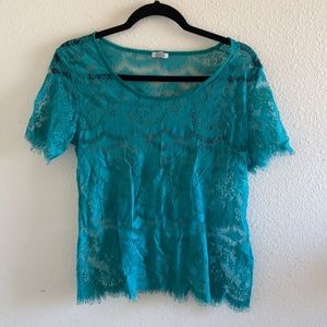 Fossil top women’s eyelash lace